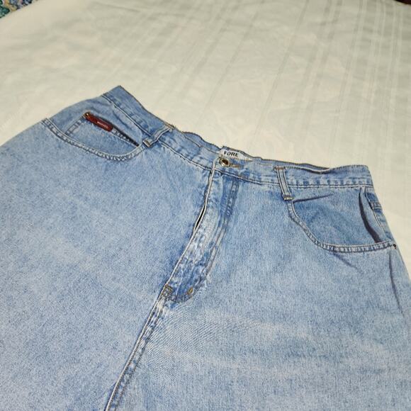 FORE WARNED EUC WOMEN'S BOOT LEGSZ 16  DENIM BLUE JEANS - Picture 8 of 11